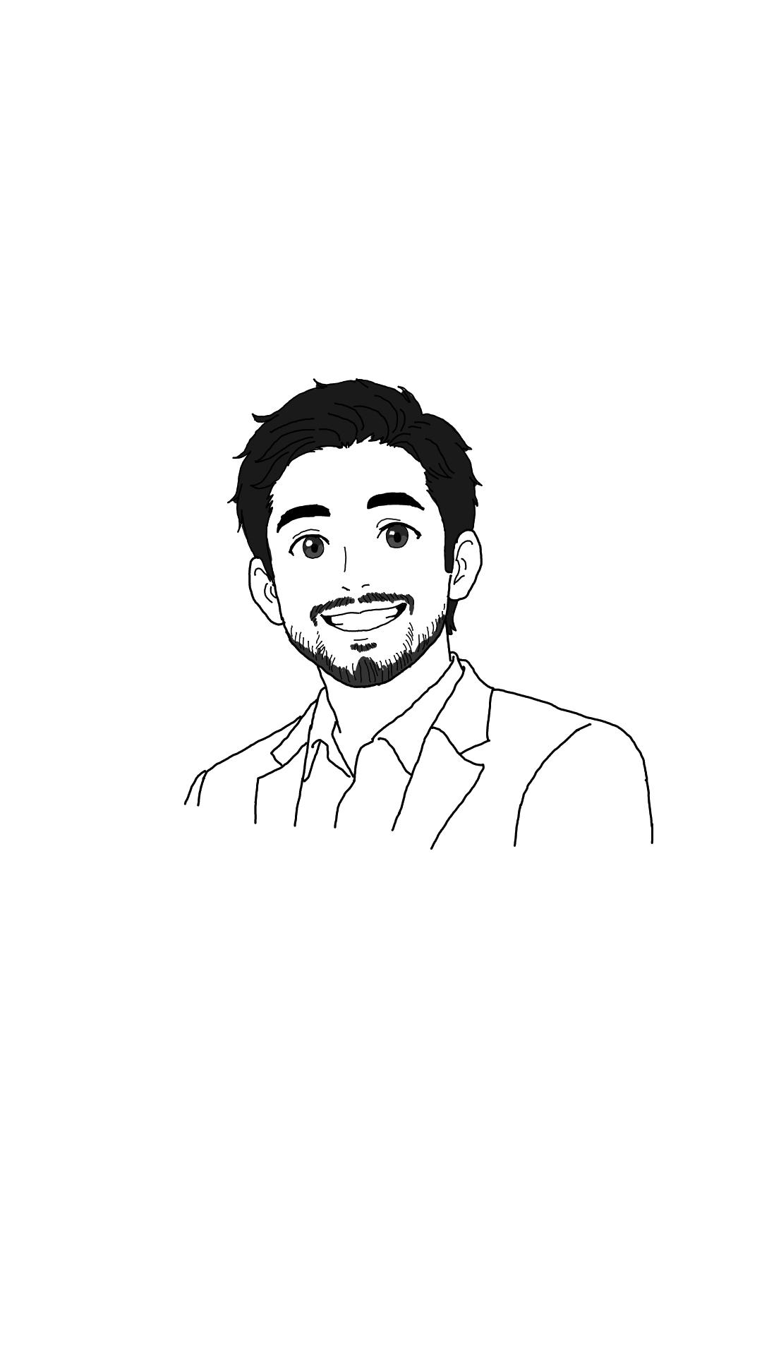 Cartoon portrait of Jaideep Kulkarni